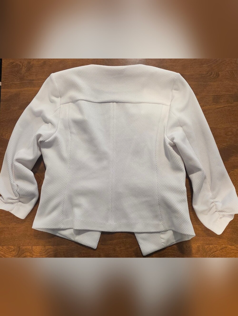 Amanda + Chelsea Women's White Textured Blazer - Picture 4 of 4